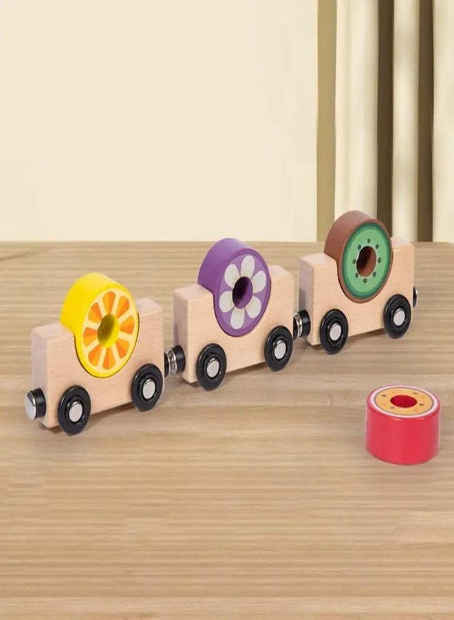 DIMAZO 50 Pcs Wooden Farm Animal Train Building Block Set for Kids | Early Learning, Number Recognition & Montessori Skill Development Toy for 3+ Years Boys Girls - Image 5